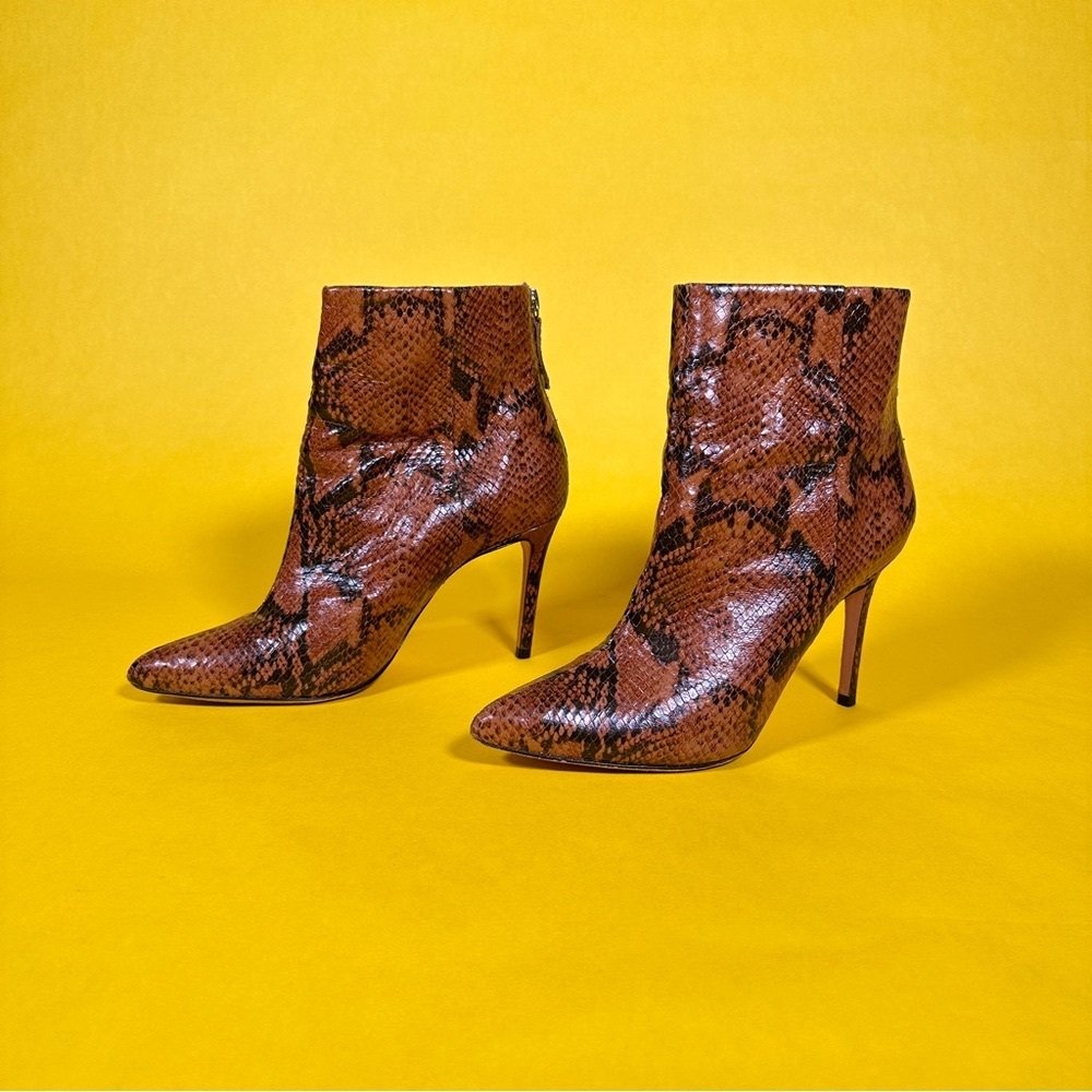 Schutz Mikki Snakeskin Ankle Boots